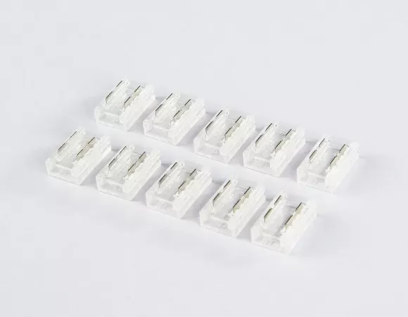 Соединитель прямой для светодиодной ленты COB 8mm 12/24V (2 конт.) GS6351 (10шт) Ambrella Light Illumination GS6351