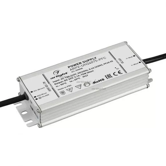 Блок питания Arlight ARPV-UH24075-PFC (24V, 3.1A, 75W) 025028 Блок питания Arlight ARPV-UH24075-PFC (24V, 3.1A, 75W) 025028