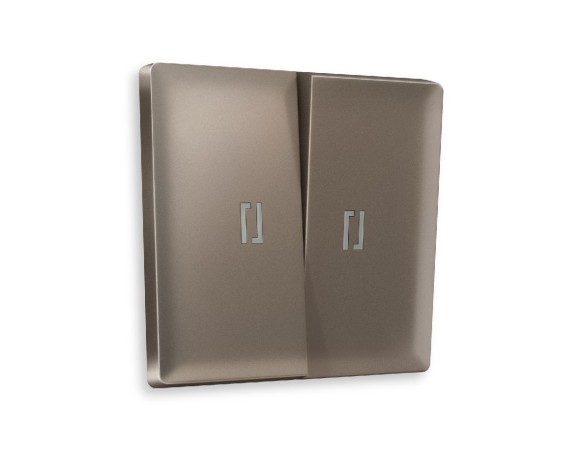 Лицевая панель для выключателя двухклавишного с подсветкой Ambrella Volt Alfa AP6340