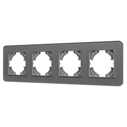 Рамка на 4 поста стеклянная Arlight FRM-OMALI-SFGS-4-GR 049718