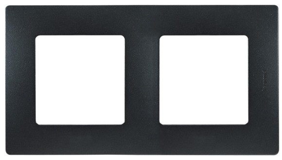 Рамка 2-постовая Legrand Etika антрацит 672582