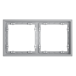 Рамка пластиковая Voltum S70 на 2 поста, (серый) VLS100216