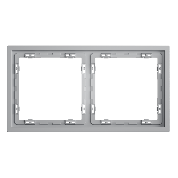 Рамка пластиковая Voltum S70 на 2 поста, (серый) VLS100216