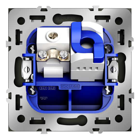 Розетка телевизионная встраиваемая Voltum S70 TV+RJ45 кат. 6, (сталь) VLS060705