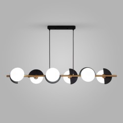 Подвесная люстра Eurosvet Moity 70149/6 черный/латунь Smart a064821