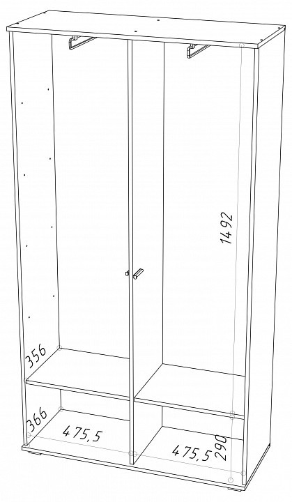 Шкаф платяной Stark NKM_71579684