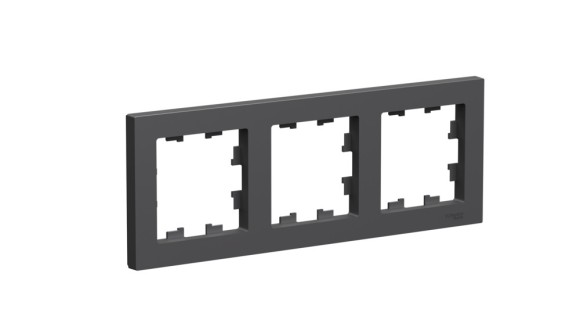 Рамка 3-ая Systeme Electric AtlasDesign Базальт ATN001403