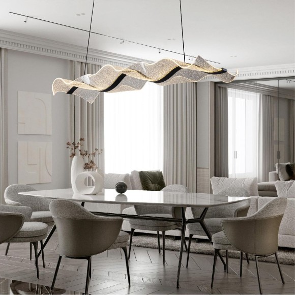 Подвесная люстра с пультом управления Modelux MS.8046.1000 BK