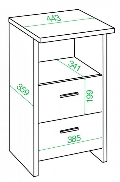 Тумбочка Домино Лайт ТЯЛ MER_TYAL_KSH