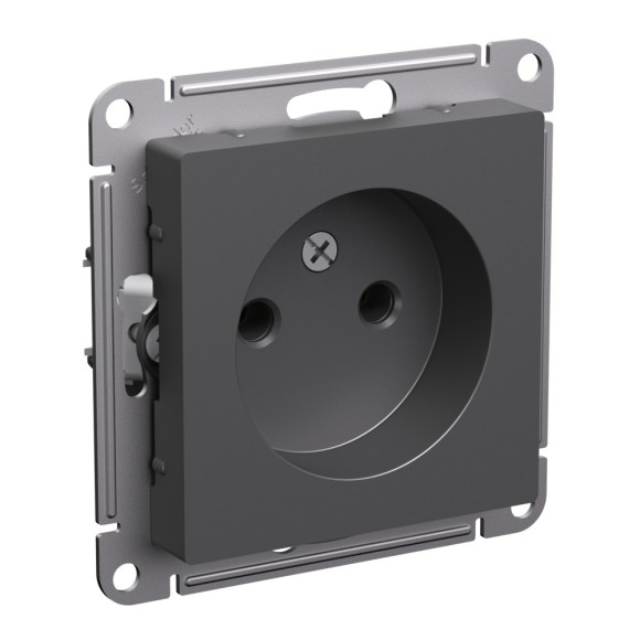Розетка б/з без шторок, 16А, механизм Systeme Electric AtlasDesign Базальт ATN001441