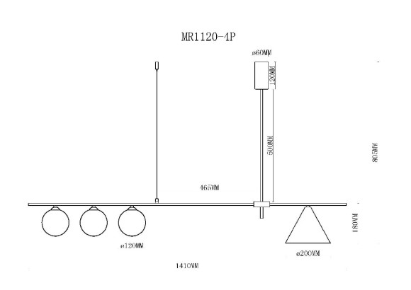 Подвесной светильник MyFar Elena MR1120-4P