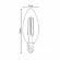 Лампа светодиодная филаментная Uniel LED-C35-4W/3000K/E14/CL GLY01TR UL-00011936
