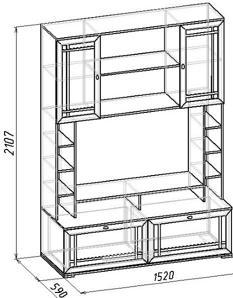 Стенка для гостиной Шерлок 1 GLZ_24968