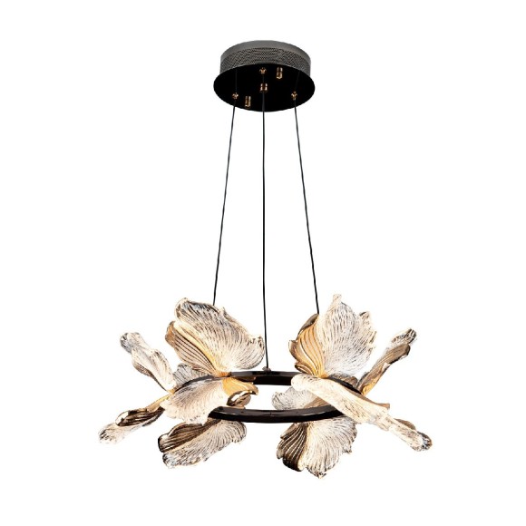 Подвесная светодиодная люстра с пультом управления Modelux ML.2412.500 BK