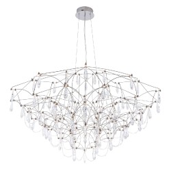 Подвесная светодиодная люстра с пультом управления Modelux ML.5602.1200P СН