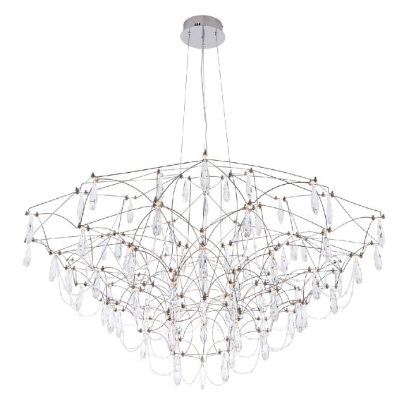 Подвесная светодиодная люстра с пультом управления Modelux ML.5602.1200P СН