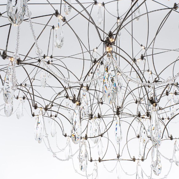 Подвесная светодиодная люстра с пультом управления Modelux ML.5602.1200P СН