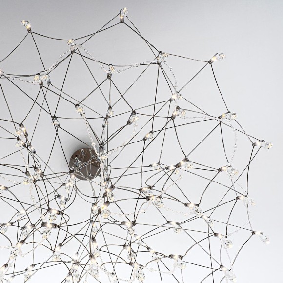 Подвесная светодиодная люстра с пультом управления Modelux ML.5602.1200P СН