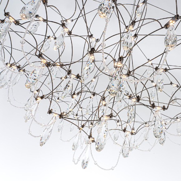 Подвесная светодиодная люстра с пультом управления Modelux ML.5602.1200P СН