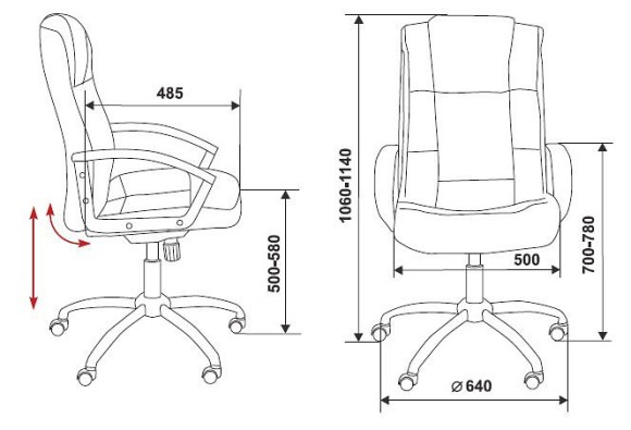 Кресло для руководителя T-800N/BLACK BUR_1189597