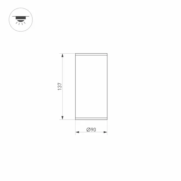 Уличный потолочный светильник Arlight LGD-Forma-Surface-R90-12W Day4000 037260