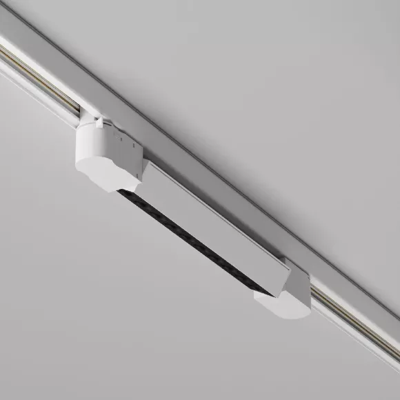 Трековый трехфазный светильник Maytoni Points TR195-3-10W2.7K-M-W, Белый, Теплый белый, Алюминий, вид снизу