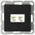 Интернет розетка Jasmart двойная разъем RJ45х2 с накладкой черный матовый (soft touch) G6106PB