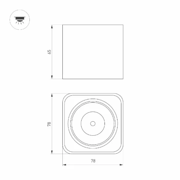 Накладной светильник Arlight SP-DICE-S78x78-10W Day4000 (BK, 24 deg, 230V) 046631 Накладной светильник Arlight SP-DICE-S78x78-10W Day4000 (BK, 24 deg, 230V) 046631