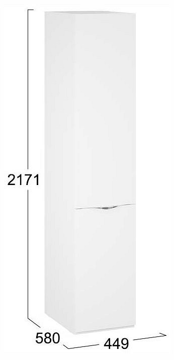 Шкаф для белья Глосс СМ-319.07.001 TRI_264474