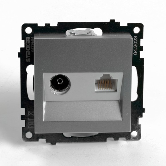 Розетка телевизионная 1-местная Stekker GLS00-7106-03 Катрин 49183