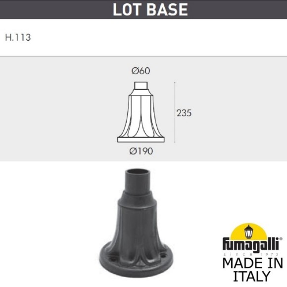 Садовый светильник Fumagalli E35.113.000.WYH27
