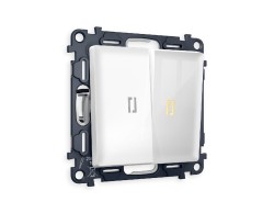 Комплект механизма 2-кл проходного выключателя с подсветкой Ambrella Volt Alfa MA104030