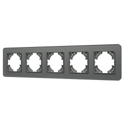 Рамка на 5 постов стеклянная Arlight FRM-OMALI-SFGS-5-GR 049722