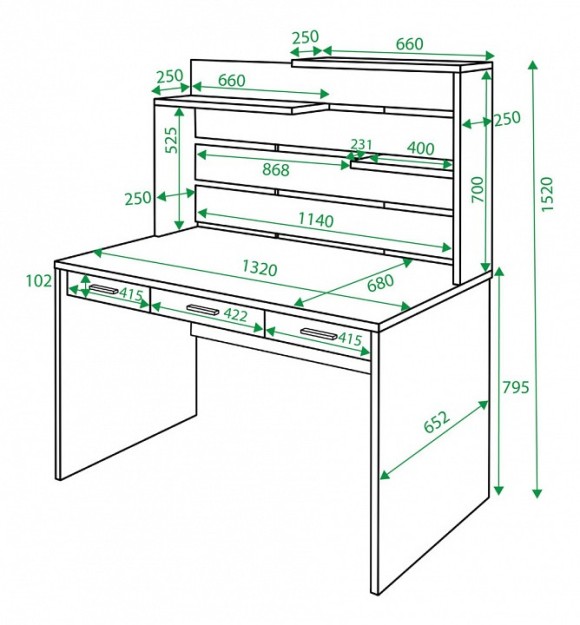Стол компьютерный Домино СП-82 MER_SP-82_VK