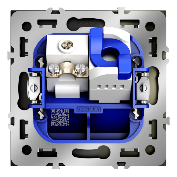 Розетка телевизионная встраиваемая Voltum S70 TV+RJ45 кат. 6, (шелк) VLS060704