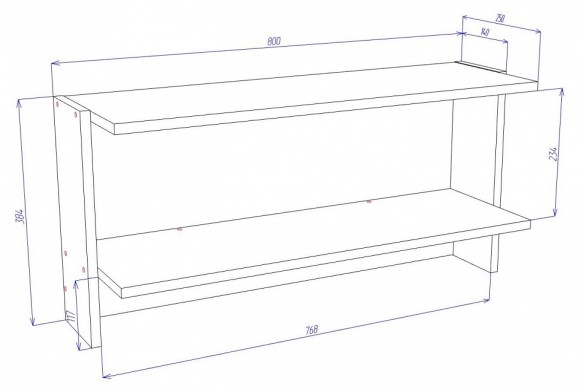 Вешалка-полка Cross ВЕШ4 MER_VESH4-SH-CH