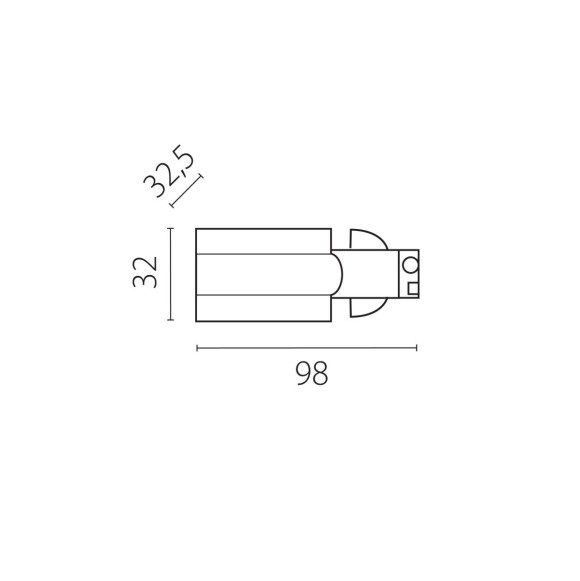 Питание боковое к треку 5040xx-(F)/(R) Lightstar Quattro 504117-FRPS