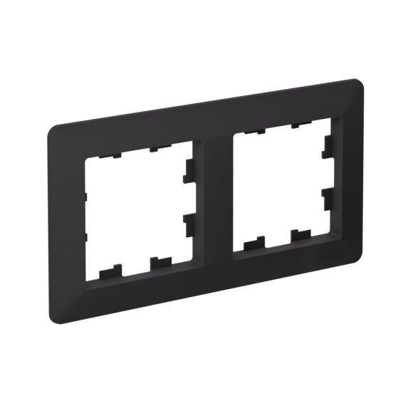 Рамка 2-ая Systeme Electric AtlasDesign Air Карбон/дымчатый черный ATN221002