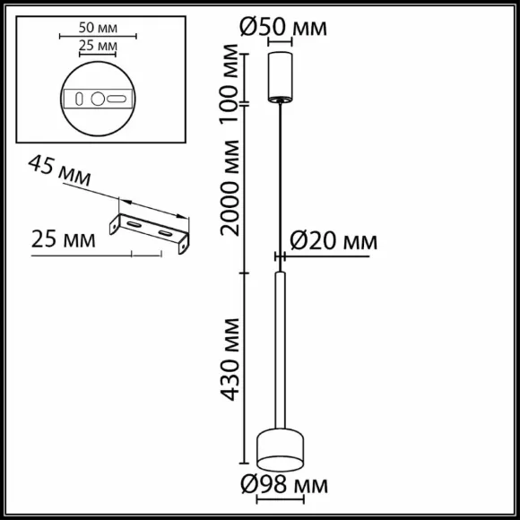 Подвесной светильник Odeon Light Hightech Laslo 7150/10L Подвесной светильник Odeon Light Hightech Laslo 7150/10L