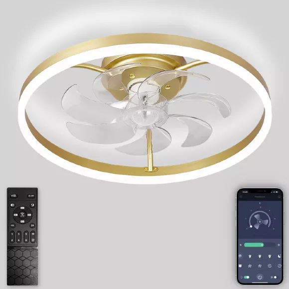 Люстра-вентилятор Natali Kovaltseva Ledfan LED LAMPS 81491, Золото, Белый, От теплого до холодного Люстра-вентилятор Natali Kovaltseva Ledfan LED LAMPS 81491, Золото, Белый, От теплого до холодного
