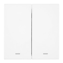 Выключатель 2-клавишный c индикатором (механизм) Stekker Мия 250В 10А RSW10-3102-01 белая магнолия 50432