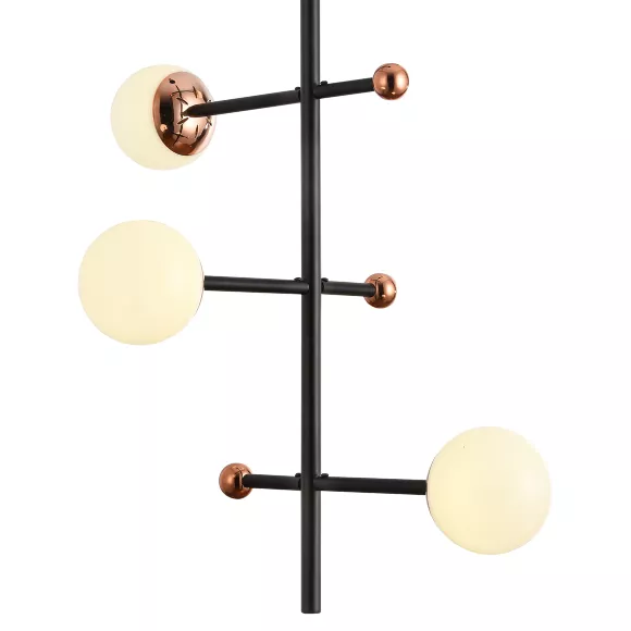 Подвесной светильник Natali Kovaltseva LED LAMPS 81338 GOLD BLACK, Черный, Белый, Нейтральный белый