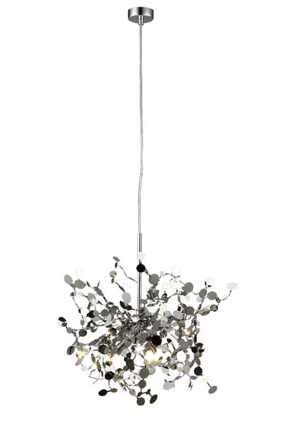 Подвесной светильник Crystal Lux GARDEN SP3 D400 CHROME, Хром, Металл, Современный стиль Подвесной светильник Crystal Lux GARDEN SP3 D400 CHROME, Хром, Металл, Современный стиль