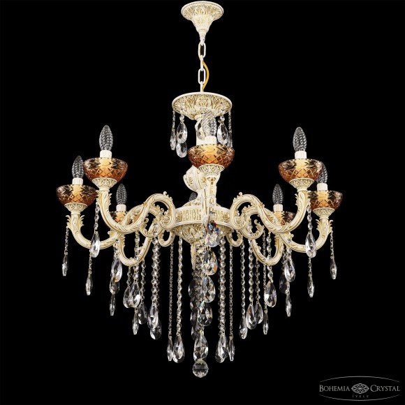 Подвесная люстра Bohemia Ivele Crystal AL79101/8/250 B WMG P Amber/M-1F