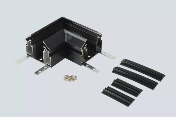 Угол соединительный для встраиваемого трека 220V в натяжной ПВХ потолок Crystal Lux CLT 0.235 01 BL Угол соединительный для встраиваемого трека 220V в натяжной ПВХ потолок Crystal Lux CLT 0.235 01 BL