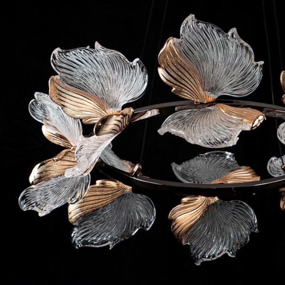 Подвесная светодиодная люстра с пультом управления Modelux ML.2412.600 BK