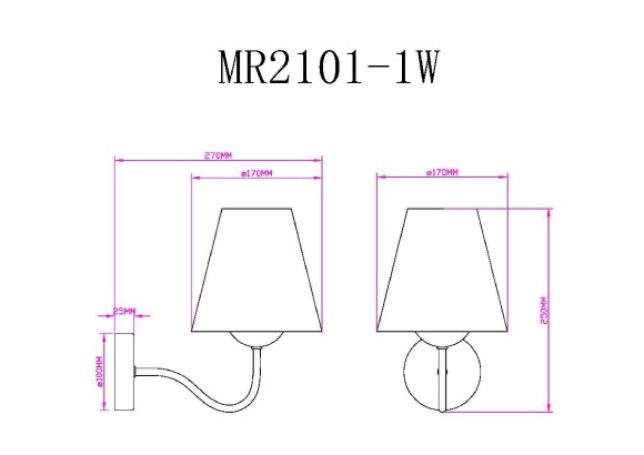 Бра Myfar Charlotte MR2101-1W