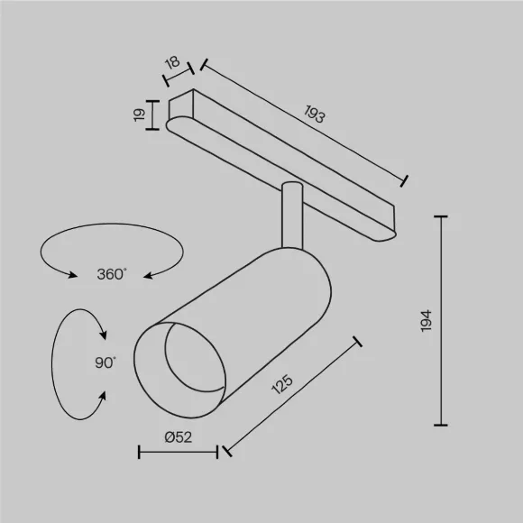 Трековый магнитный светильник Maytoni Focus Led TR032-4-12W3K-M-DS-BBS