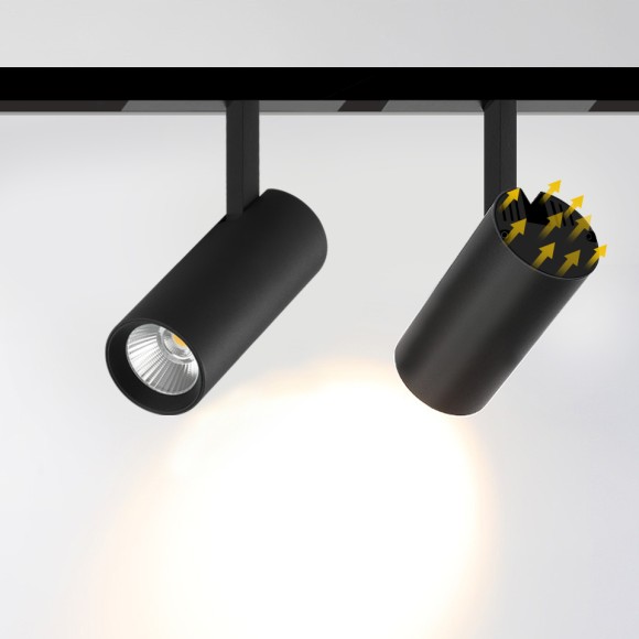 Трековый магнитный светильник iLedex Vision 4822-007-D75-30W-38DG-4000K-BK