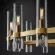 Подвесная люстра Delight Collection Ravelle MT8888-8H antique brass, Золото, Прозрачный, Металл, крупный план